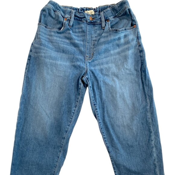 Madewell Jeans Women's Size 30 Keefe Wash Elastic Waist Pull On Relaxed Fit - Picture 3 of 16